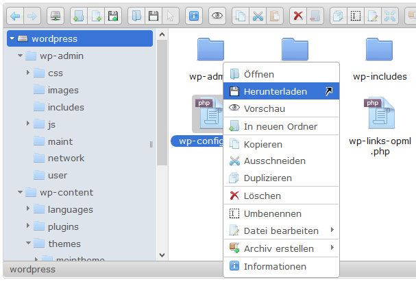 InstantWP Filemanager
