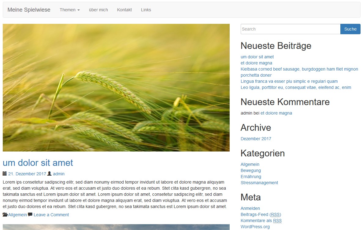 Layout Desktop formatiert