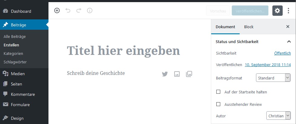 Gutenberg Editor