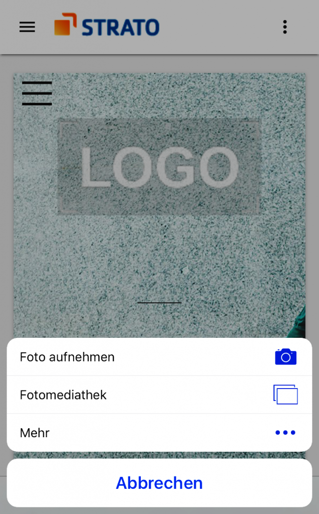 Screenshot Smartphone mobiler Editor