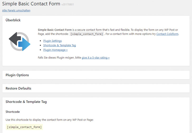 Simple Basic Contact Form: Kontakt-Formular ohne komplizierte Schnörkel