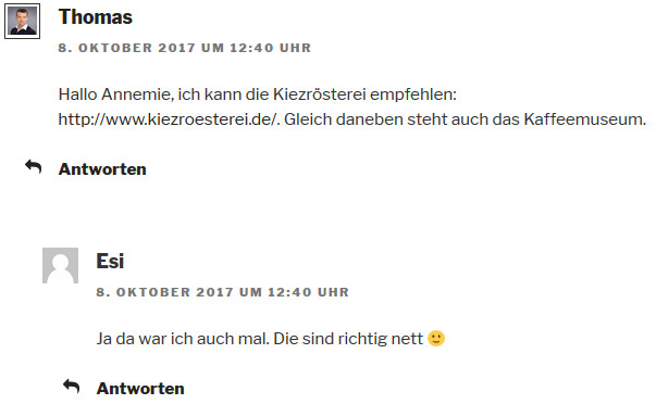 Standard-Kommentarbereich