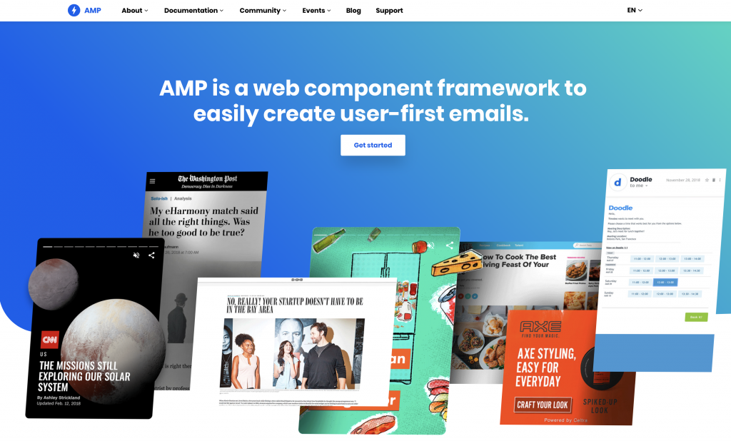AMP wurde unter der Schirmherrschaft von Google entwickelt. (Bild: Screenshot AMP.dev)