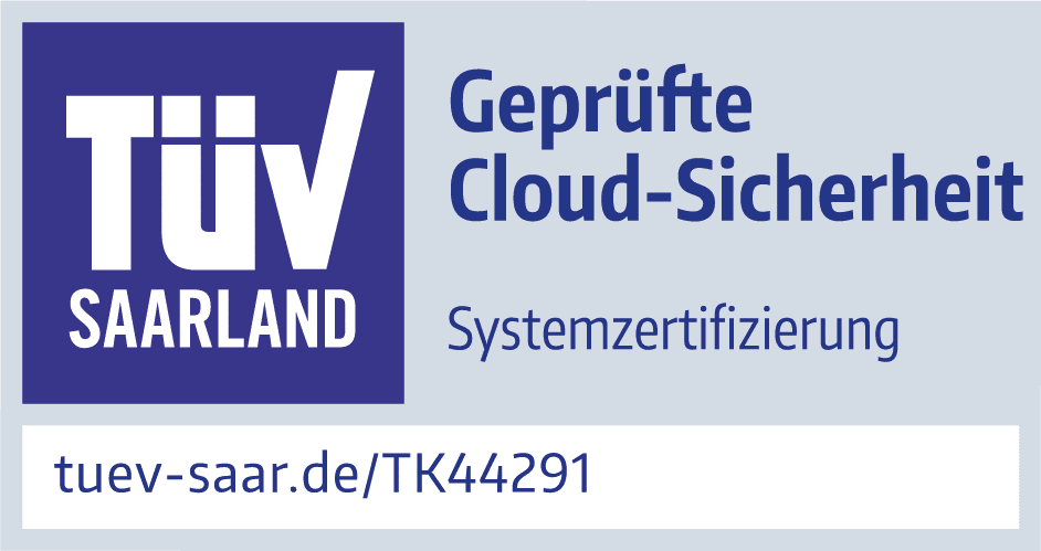 Zertifikat Geprüfte Cloud-Sicherheit TÜV Saarland für STRATO HiDrive