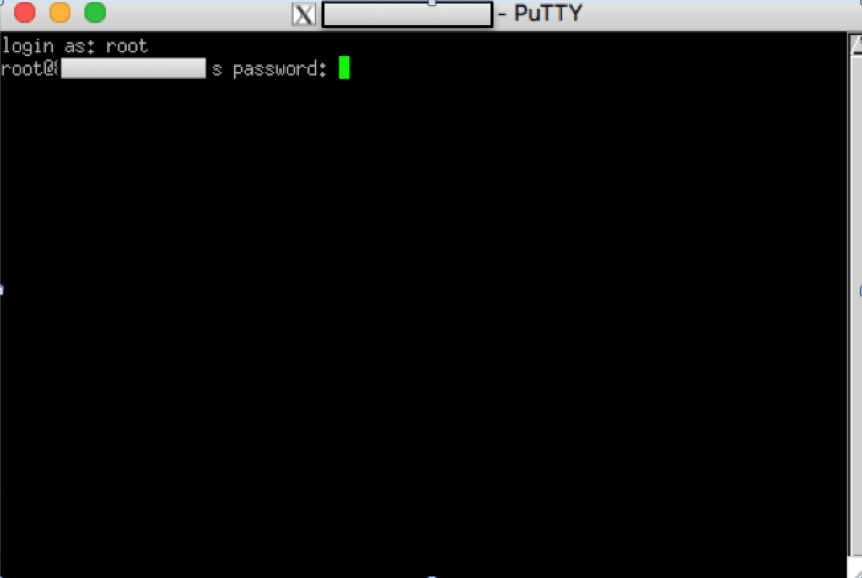 PuTTY: inloggen op de server met je rootwachtwoord
