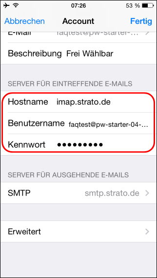 smtp server for apple mail