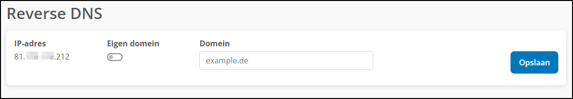 VPS Reverse DNS Instellen STRATO